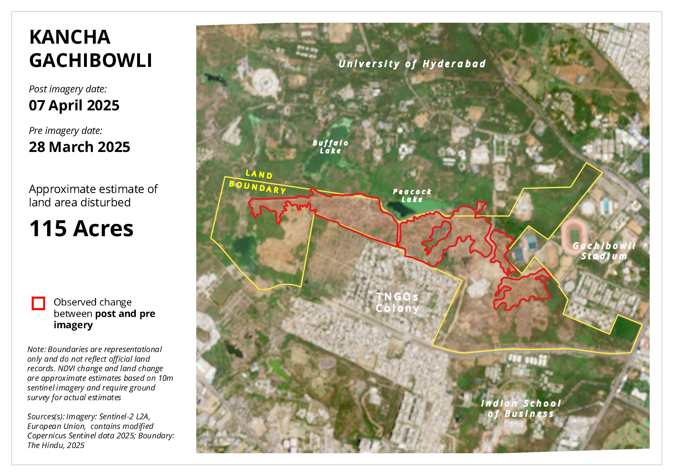 Land Disturbance Kancha Gachibowli
